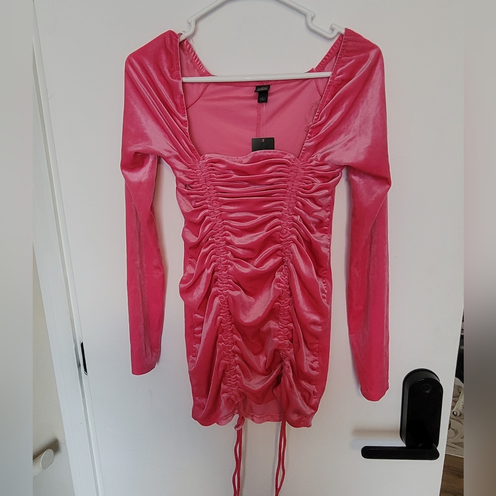 Wild Fable Barbie Pink Velvet Dress